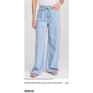 270 FRAME Wide Leg Jeans Calabria Light Wash Size 27 $298 MSRP